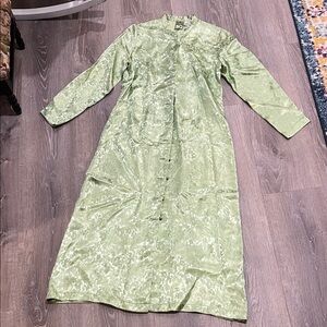 April Cornell Oriental Green Button Down Jacket